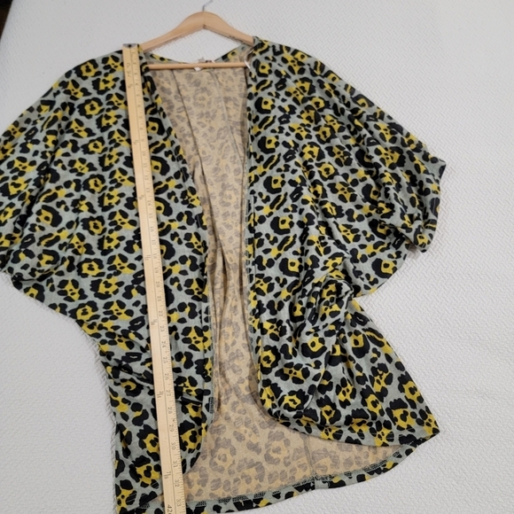 Umgee Leopard Print Kimono Cardigan Size XL - Picture 6 of 12
